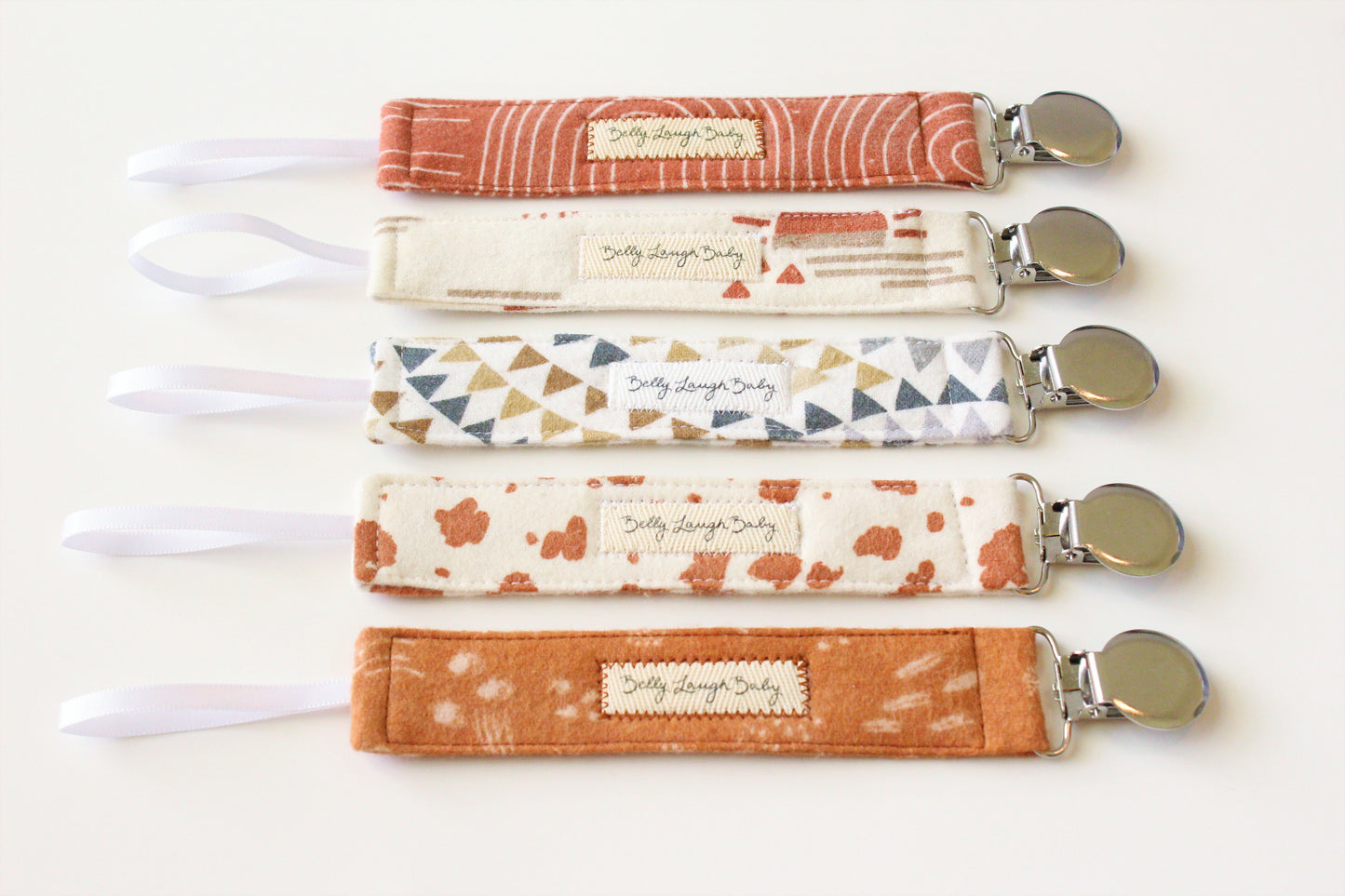 Boho Line Art Pacifier Clip | Fabric Pacifier Clip | Pacifier Holder | Stainless Steel Clip | Binky Clip | CPSC Compliant