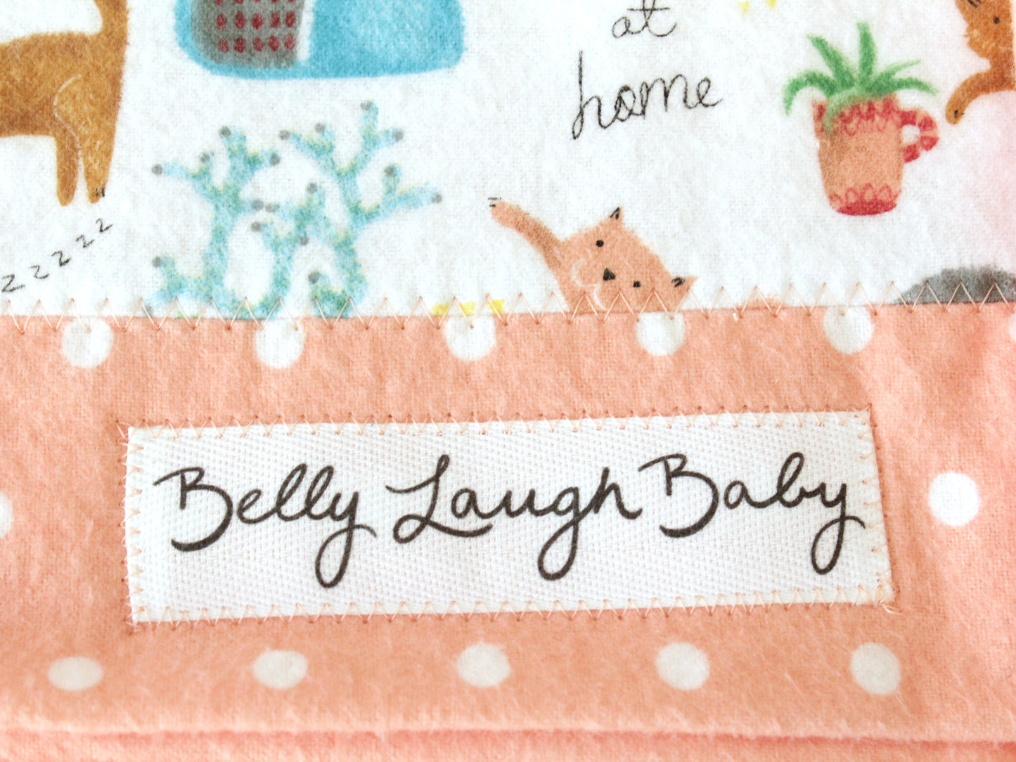 Peach Kitty Cat | New Baby Gift Basket for Girl | Newborn Baby Shower Gift Basket Gender Neutral | CPSC Compliant