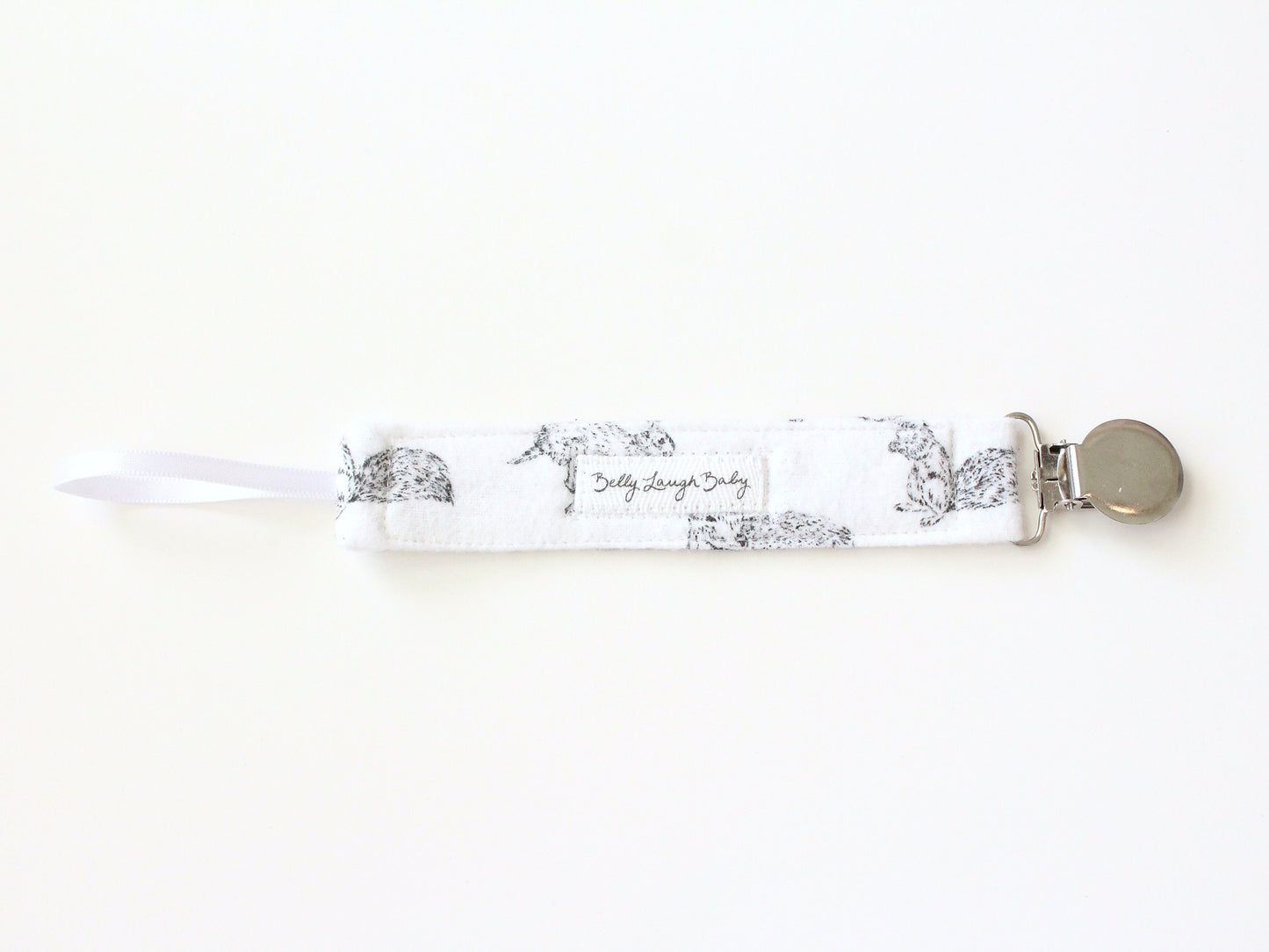 Woodland Forest Animals Fabric Pacifier Clip | Gender Neutral Baby Gift | Soother Leash Binky Holder | CPSC Compliant