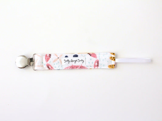 Ocean Pacifier Clip | Sea Creature | Fabric Pacifier Clip | Pacifier Holder | Stainless Steel Clip | Binky Clip | CPSC Compliant