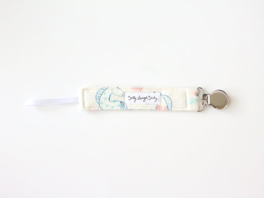 Unicorn Pacifier Clip | Fabric Pacifier Clip | Pacifier Holder | Stainless Steel Clip | Binky Clip | CPSC Compliant