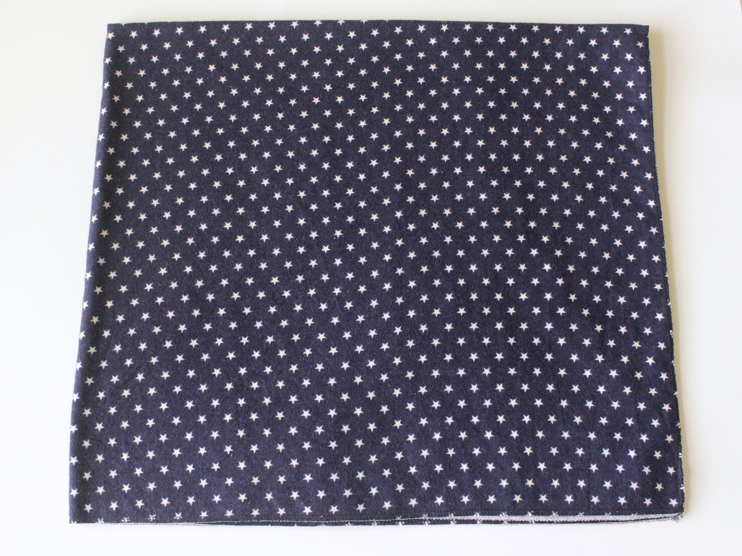 Blue Stars Extra Large Flannel Receiving Blanket Swaddle | Gender Neutral Baby Shower Gift | CPSC Compliant