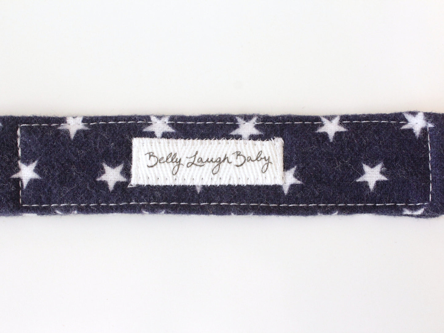 Blue Stars Flannel Pacifier Clip Gender Neutral | Baby Gift | Soother Leash Binky Holder | CPSC Compliant