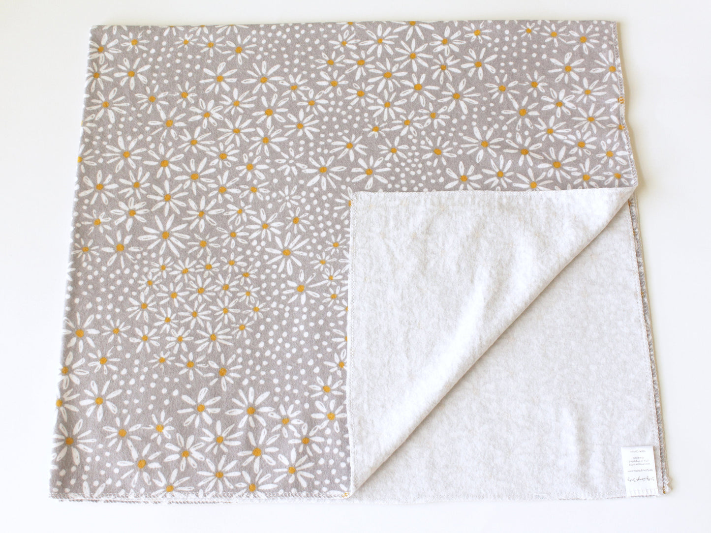 Daisy Extra Large Flannel Receiving Blanket Swaddle | Baby Shower Gift | CPSC Compliant