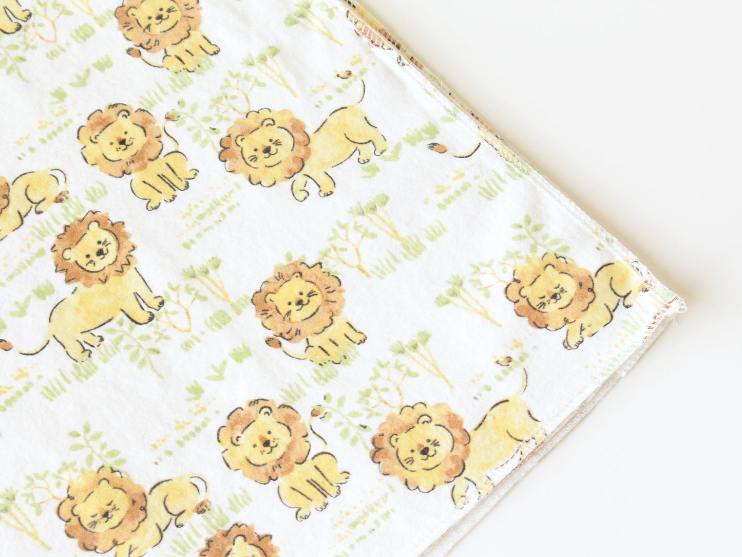 Lion Cub Extra Large Flannel Receiving Blanket Swaddle | Gender Neutral Baby Shower Gift | CPSC Compliant